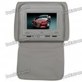 Car Headrest 7" LCD DVD Media Player with FM/AV-Out/USB/SD - Grey