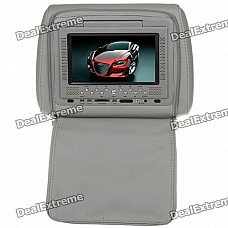 Car Headrest 7" LCD DVD Media Player with FM/AV-Out/SD - Grey Car Headrest 7" LCD DVD Media Player with FM/AV-Out/SD - Grey