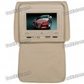 Car Headrest 7" LCD DVD Media Player with FM/AV-Out/USB/SD - Beige