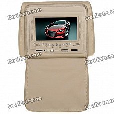 Car Headrest 7" LCD DVD Media Player with FM/AV-Out/USB/SD - Beige Car Headrest 7" LCD DVD Media Player with FM/AV-Out/USB/SD - Beige
