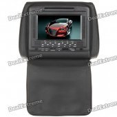 Car Headrest 7" LCD DVD Media Player with FM/AV-Out/SD - Black (DC 12V)