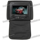 Car Headrest 7" LCD DVD Media Player with FM/AV-Out/USB/SD - Black