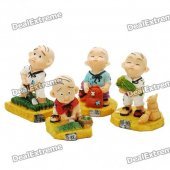 Three Hairs Farming Display Figure Toy - Colorful (4pcs/set)