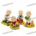 Three Hairs Farming Display Figure Toy - Colorful (4pcs/set)