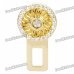 Crystal + Zinc Alloy Car Safety Seat Belt Buckle - Gold + white (Random Style) Crystal + Zinc Alloy Car Safety Seat Belt Buckle - Gold + white (Random Style)