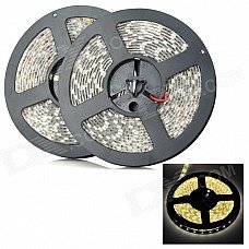 Waterproof 144W 3300K 8400-Lumen 600-5050 SMD LED Warm White Light Flexible Strip (10M-Length/DC 12) Waterproof 144W 3300K 8400-Lumen 600-5050 SMD LED Warm White Light Flexible Strip (10M-Length/DC 12)