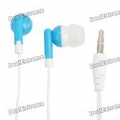 Trendy Mini Stereo Earphone - Blue + White