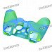 Protective Silicone Case for PS2/PS3 Controller - Blue + Green