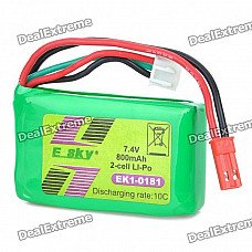 Replacement 7.4V 10C 800mAh Li-Poly Battery Pack for R/C Helicopter