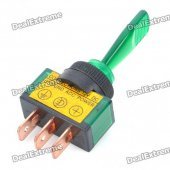 Car Toggle Switch with Green LED Indicator (DC 12V / Vehicle DIY)