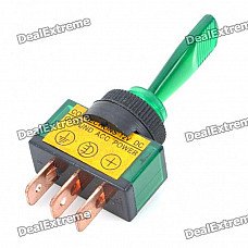 Car Toggle Switch with Green LED Indicator (DC 12V / Vehicle DIY)