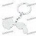Gun Shooting Out A Bunch of Flower Style Keychain - Silver + Yellow + Purple