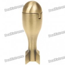 Cool Torpedo Style Zinc Alloy Windproof Butane Jet Torch Lighter - Bronze