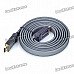 Gold Plated 3D 1080P HDMI V1.4 M-M Flat Connection Cable - Black (1.8M-Length) Gold Plated 3D 1080P HDMI V1.4 M-M Flat Connection Cable - Black (1.8M-Length)