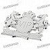 Crown "VIP" Myth Lions Pattern Car Decoration Sticker - Silver