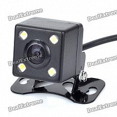 4-LED Waterproof Vehicle Car Rear View Camera Video - Black (12V/PAL) 4-LED Waterproof Vehicle Car Rear View Camera Video - Black (12V/PAL)