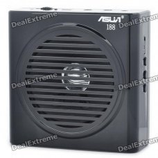 Multi-Function Megaphone Voice Amplifier MP3 Player with FM/USB/SD/MMC/Microphone - Black Multi-Function Megaphone Voice Amplifier MP3 Player with FM/USB/SD/MMC/Microphone - Black