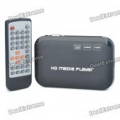 Mini 1080P Full HD Media Player w/ HDMI/USB/SD/YPrPb/AV/VGA - Black