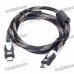 Version 1.4 HDMI-HDMI Gold-plating PVC Cable - Black + Golden (1.5m Length)