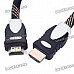 Version 1.4 HDMI-HDMI Gold-plating PVC Cable - Black + Golden (1.5m Length)