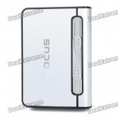 Focus Silver Wiredrawing Cigarette Case Dispenser with Butane Jet Torch Lighter (Holds 12)
