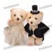 Cute Wedding Teddy Bears Couple Toys Dolls - Light Yellow