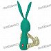 Stylish Fabric Art Rabbit Style Doll Toy - Green (Posture Adjustable)