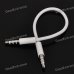 3.5mm Male to Male M/M Audio Connection Cable - White (11cm-Length) 3.5mm Male to Male M/M Audio Connection Cable - White (11cm-Length)