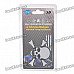 Fashionable Skull Head Style Car Decoration Sticker - Silver + Black