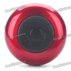 Rechargeable Wireless Bluetooth V2.0 Music Speaker Player with TF Slot - Red