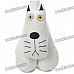 Cute Mini Fabric Art Cartoon Cat Style Doll Toy - White