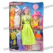 Charming Lovely Fashion Dress Suit Sisters Doll Toy Set (#8852)