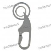 Dual-Ring Copper Keychain with Blade Shaped Suspended Clip
