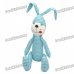 Stylish Fabric Art Rabbit Style Doll Toy - Blue + White Lattice (Posture Adjustable)