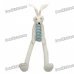 Stylish Fabric Art Rabbit Style Doll Toy - Blue + White (Posture Adjustable)