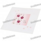 3D Flowers Pattern Holiday Congratulations Gift Card with Envelope