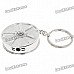 Aluminum Alloy Auto Wheel Style Butane Lighter w/ Keychain - Silver