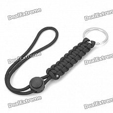 Military Paracord Rope with Keychain - Black Military Paracord Rope with Keychain - Black