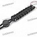 Military Paracord Rope with Keychain - Black Military Paracord Rope with Keychain - Black