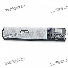 1" LCD Portable Fashion Music Speaker Player with FM/Line In/USB/SD - Black 1" LCD Portable Fashion Music Speaker Player with FM/Line In/USB/SD - Black