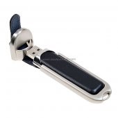 Classy Leather and Steel USB 2.0 Jump/Flash Drive (2GB)