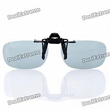 Clip-On Non-Flash Circularly Polarized 3D Glasses - Black + Grey Clip-On Non-Flash Circularly Polarized 3D Glasses - Black + Grey