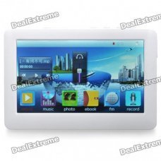 Portable 4.3" Touch Screen Multi-Media Player w/ FM / 3.5mm Jack / TV-Out / TF Slot - White (4GB) Portable 4.3" Touch Screen Multi-Media Player w/ FM / 3.5mm Jack / TV-Out / TF Slot - White (4GB)