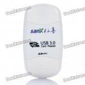 Super Speed USB 3.0 SD/TF Card Reader - White