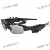 Cool Rechargeable Bluetooth V3.0+EDR Stereo Headset Sunglasses w/ Microphone (5 Hours-Talk)