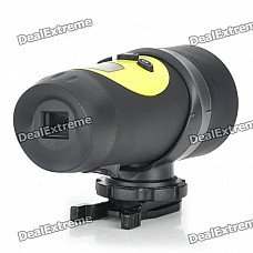 Sports 720P 0.7" LCD 1.3MP Action Video Camera Camcorder with AV / SD Slot - Black + Yellow Sports 720P 0.7" LCD 1.3MP Action Video Camera Camcorder with AV / SD Slot - Black + Yellow