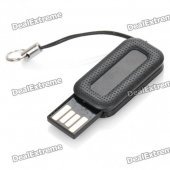 Mini Retractable USB Flash Drive - Black (2GB)