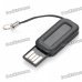 Mini Retractable USB Flash Drive - Black (2GB)