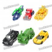 Transformable Tank + Car Assembly Toys Set - Random Color (6-Piece)