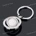 Creative Rotation Golf Ball Zinc Alloy Keychain - Silver + White